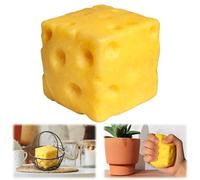 Cheese Squishy, 6*6 Cm Big Cheese Model, Model Cheese Block for Stress and Sensory Activity, One Piece Soft Model