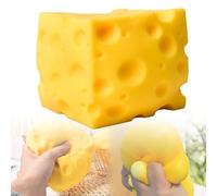 Cheese Squishy Jumbo,10cm Gaint Squishy Cheese Stress Ball Realistic Design, Anxiety Relief Fidget Toy Sensory Toys For Adults (A-2)