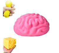 Cheese Squishy - Realistic Yellow Cheese Stress Relief Cube, Slow Rising Sensory Fidget Toy, Soft Stretchy Unbreakable Anxiety Relief Squeeze Ball, Food Theme Stress Toys (C)
