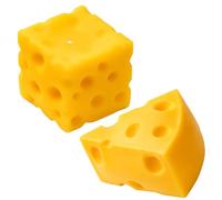 Cheese Squishy, Sensory Fidget Toys for Focus Enhancement and Stress Relief, Two Cheese Shaped Stress Balls for Adults , for Office Desk and Classroom