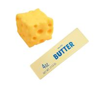 Cheese Squishy, Squishy Cheese Sugar Cube SquishySensory Toy, Big Brain CheeseStress Ball Realistic Design, Anxiety Relief Fidget Toy Sensory Toys For Adults & Kids (6M+1PC)