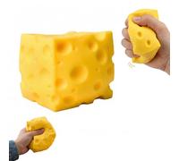 Cheese Squishy, Squishys Sensory Toy, Squishy Cheese, Cheeses Sensory Fidget Toy, Slow-Rebound Shapeable Squeeze Ball, Relieves Stress Gift (A)