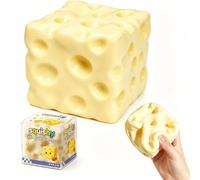 Cheese Squishy, Stress Relief Fidget Toy, Slow Rebound Block Simulation Food Squeeze Toy for Adults Gift Novelty Anxiety Calming Desk Party Favors