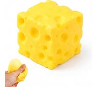 Cheese Squishy Toy, 1 Pack Soft Cheese Shaped Squeeze Toy for Stress Relief, Cute Slow Rising Squishy, Sensory Fidget Desk Toy for Office, Party Favors
