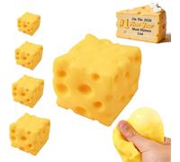 Cheese Squishy Toy, Large Squishy Squeeze Cheese Toy, Helps to Relax and Concentrate, Stress Balls for Adults Rebounding Sensory Squishys Cheeses (4.72in)
