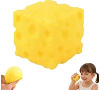 Cheese Squishy Toy,Sensory Stress Relief Toys, Soft Squeeze Fidget Toy for Kids & Adults(yellow)