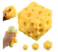 Cheese Squishy Toy,Slow Rising Ultra-Soft Stress Relief Fidget Squishy Cheese, Portable Decompression Sensory Toy Anxiety Relief Calming Fidget Toy for Adults & kids (5CM)