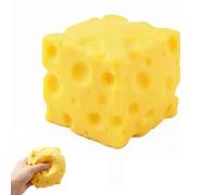 Cheese Squishy Toy, Small Squeezy Cheese Squishy Lovely Cute Cheese Stress Ball Realistic DesignSoft Squishy Stress Relief & Rebounding Sensory Fidget Toy for Adults