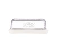 Cheese Storage Tray Glass Lid Removable Seal Cheese Store Holder Tray Kilner