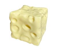 Cheese Stress Toy, Funny Food Fidget Gadget, Squishy Relief Desk Accessory, Anti Stress Finger Grip Object, Work Study Home Use for Men Women Kids Office School Travel Celebration Party Item