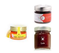 Cheese Tasting Set: Honey with Saffron, Onion Extra Jam, Marsala wine PDO jelly