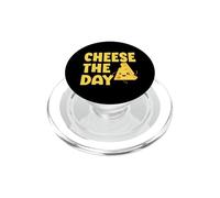 Cheese The Day Cheesy Humor Funny Cheese Pun PopSockets PopGrip for MagSafe
