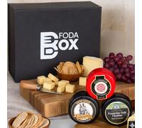 Cheese Trio Christmas Hamper | 3 Luxury Cheeses Gift Box | 3 x 200g Truckles, Perfect Cheese Hamper For The Ultimate Cheeseboard Gift Hampers by FodaBox