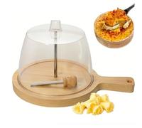 Cheese Wheel Shaver with Wooden Base and Lid for Restaurants and Home Use