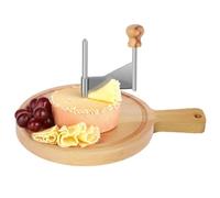 Cheese Wheel Shaver with Wooden Base for Restaurants and Home Use