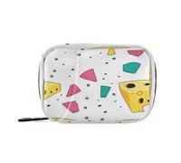 Cheese White Travel Bag with Detachable Compartments Reusable Organizer for Travel for Purse