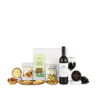 Cheese & Wine Celebration Hamper - Wines with Cheese, Crackers & Chutney | Red and White Wine - Luxury Gift for Birthdays, Thank You & Celebrations