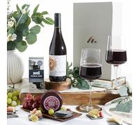 Cheese & Wine Hamper | Red Wine Gift Set for Men & Women | Las Carlinas Garnacha Red Wine, Snowdonia Ruby Mist Cheddar, Black Pepper Crackers | Birthday, Thank You & Celebration Gift