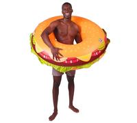 Cheeseburger Burger Pool Tube Float Beach Swim 4' Ring Big Mouth