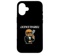 Cheeseburger In Spy Costume Licence To Grill Burger Lover Case for iPhone 16