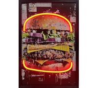 Cheeseburger Neon LED Wall Art 40 x 60 cm