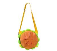 Cheeseburger Satchel Carrier - Novelty Hamburger, Funky Cartoon Bag, Multi Pocket Burger Messenger | Simulated Carrier For Girls School Travel Outdoor Fun, Cute Food Themed Handbag, Party Carry