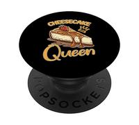 Cheesecake Queen Cheese Cake Sweet Dessert Sugary Food Lover PopSockets Swappable PopGrip