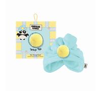 Cheesecake Women's Blue Hair Drying Towel with Pom Pom Cheesecake Blue