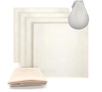 Cheesecloth 4 PCS Cheese Cloths for Straining Reusable Washable Density 100 Grade 50x50cm Cheesecloth Unbleached Cotton Cloth Straining Cloth for Jams Homemade Cheese Yogurt Juice (4, 50X50cm)