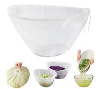 Cheesecloth Bag for Straining, Fine Mesh Drawstring Bag with Bowl-Shaped Opening for Effortless Cheese Making, Nut Milk, Juice & Herb StrainingCheese Cloth Bags