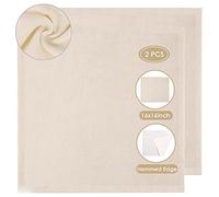 Cheesecloth for Straining Reusable, 2 Pieces 100% Unbleached Hemmed Muslin Cloths Pure Cotton Cheese Cloths or Butter, Cooking, Milk Strainer, Halloween Decorations (40x40cm)