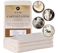 Cheesecloth Grade 90 36 Sq Feet Reusable 100% Unbleached Cotton Fabric Ultra Fine Cheesecloth for Cooking - Nut Milk Bag Strainer Filter (Grade 90-4Yards)