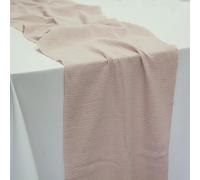 CHEESECLOTH TABLE RUNNER 51CM x 335CM 5 COLOURS DECOR WEDDING DECOR (Rose)