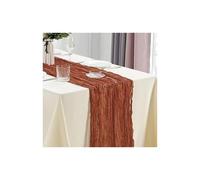 Cheesecloth Table Runners 3Pcs Cheesecloth Table Runner Boho Gauze 40x270cm Romantic For Wedding Bridal Shower Birthday Party(Terracotta)