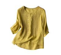 Cheesecloth Tops for Women UK Summer Loose Casual Blouses Cotton Linen Shirts Boho Embroidered Top Short Sleeve Button Shirt Vintage Tunic Pullover Elegant T-Shirts