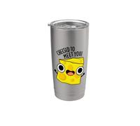 Cheesed to Meet You Funny Cheese Pun Stainless Steel Insulated Tumbler