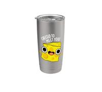 Cheesed to Meet You Funny Cheese Pun Stainless Steel Insulated Tumbler