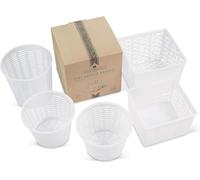 Cheesemaking Molds Set of 5 - Ricotta Cheese Draining Baskets for Home Cheese Making Made in Italy