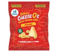 CheeseO's Crunchy Baked Cheddar Bites - Cheddar 40g (Pack of 8) - Keto Snacks - 16g Protein - Low Carb - Vegetarian - Gluten Free