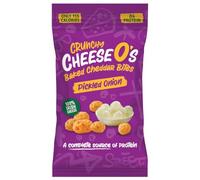 CheeseO's Crunchy Baked Cheddar Bites - Keto Snacks - High-Protein Cheese Snacks - Pickled Onion- 10x20g - Low Carb -Gluten Free - Vegetarian