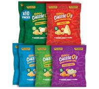 CheeseO's Crunchy Baked Cheddar Bites - Keto Snacks - High-Protein Cheese Snacks - Variety Multipack 10x40g - Low Carb -Gluten Free - Vegetarian