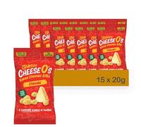 CheeseO's Crunchy Baked Cheddar Cheese Snacks Pack of 15x20g - Cheddar Bites, Keto Snacks, High Protein Snack, Baked Crisps Low Carb Gluten Free Vegetarian Savoury Snack