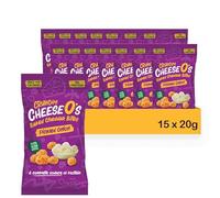 CheeseO's Crunchy Cheese Snacks Pickled Onion Pack of 15x20g - Cheddar Bites, Keto Snacks, High Protein Snack, Baked Crisps Low Carb Gluten Free Vegetarian Savoury Snack