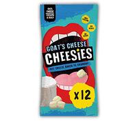 CHEESIES | Crunchy Snacking Cheese Keto Snack | Goats Cheese | 100% Cheese | Sugar Free, Gluten Free, No Carb | High Protein and Vegetarian | Crunchy, Baked and Tasty | 12 x 20g Bags