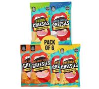 CHEESIES | Crunchy Snacking Cheese Keto Snack | Variety Pack | 100% Cheese | Sugar Free, Gluten Free, No Carb | High Protein and Vegetarian | Crunchy, Baked and Tasty | Multipack (20 g (Pack of 6))