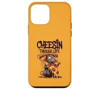 Cheesin Through Life Funny Rat Pizza Pun Case for iPhone 12 mini