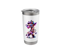 Cheesy Kitsch Aesthetic Giraffe Lover Stuff Retro Giraffe Stainless Steel Insulated Tumbler