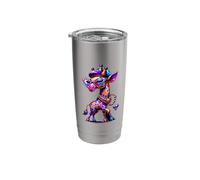 Cheesy Kitsch Aesthetic Giraffe Lover Stuff Retro Giraffe Stainless Steel Insulated Tumbler