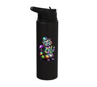 Cheesy Kitsch Aesthetic Meerkat Lover Stuff Retro Meerkat Stainless Steel Insulated Water Bottle