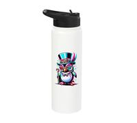 Cheesy Kitsch Aesthetic Penguin Lover Stuff Retro Penguin Stainless Steel Insulated Water Bottle
